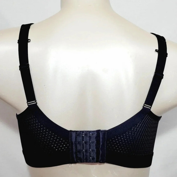 32D Felina 215152 Unity Unlined Wire Free Sports Bra Black NWT - Picture 3 of 6